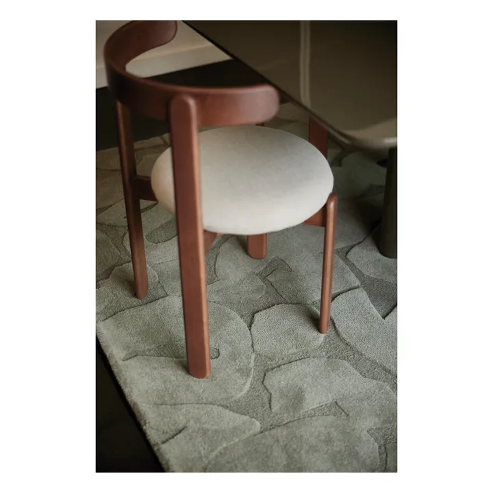 Sedia Lilas in legno, seduta in lino  | Bianco- Immagine del prodotto n°2