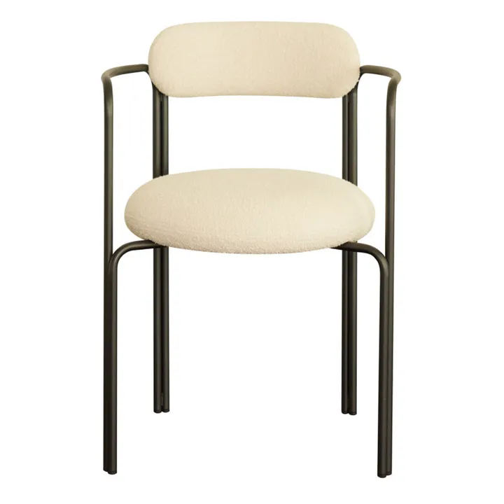 Fauteuil colombe, assise en bouclette | Crème- Image produit n°0