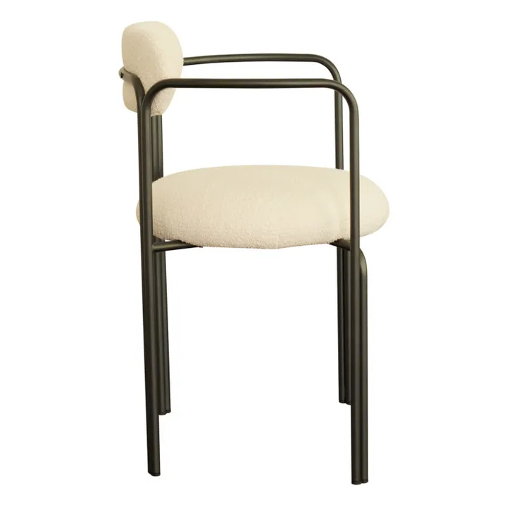 Fauteuil colombe, assise en bouclette | Crème- Image produit n°3