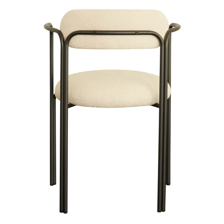 Fauteuil colombe, assise en bouclette | Crème- Image produit n°4