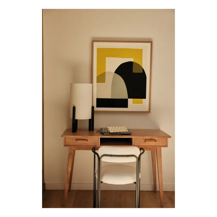 Fauteuil colombe, assise en bouclette | Crème- Image produit n°8