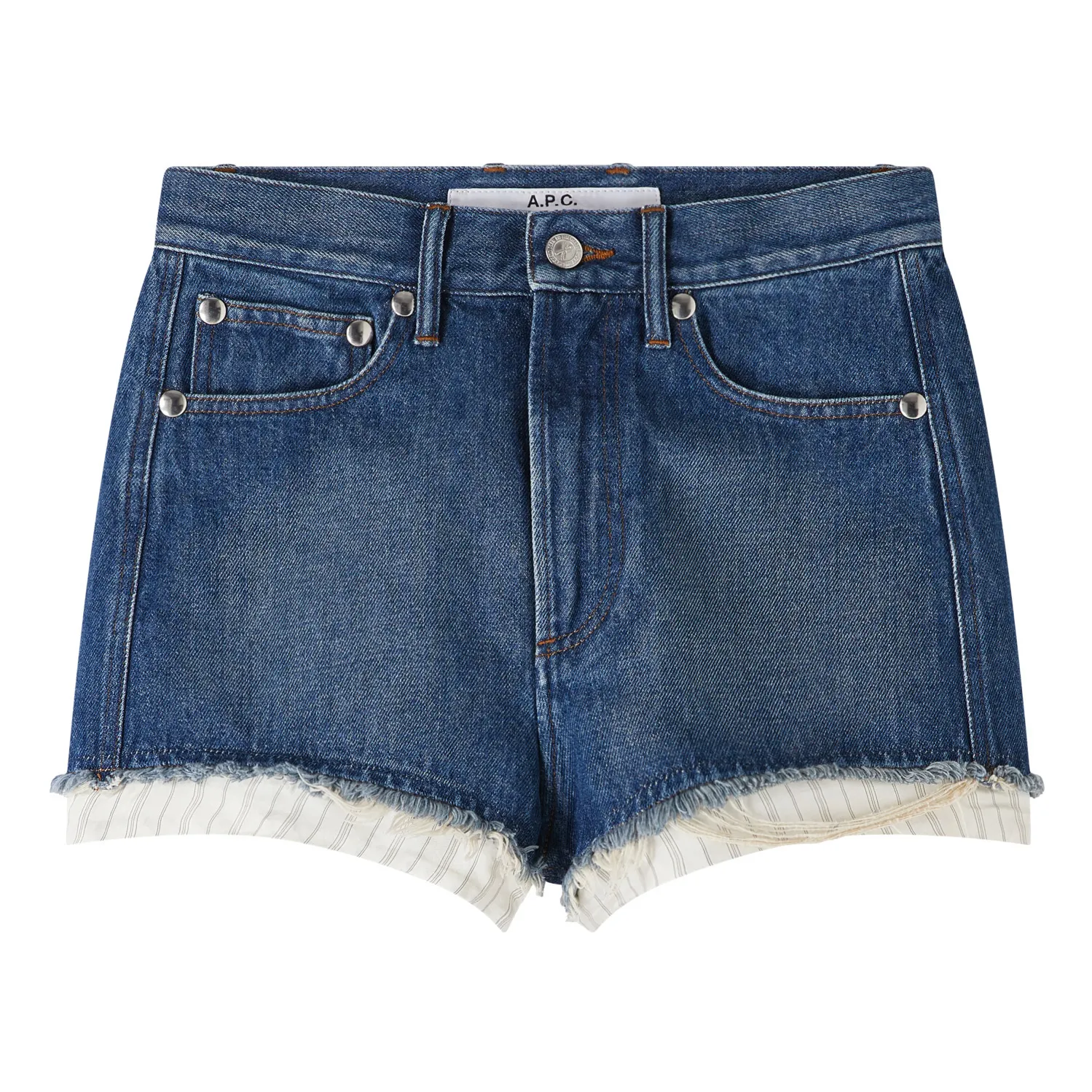 A.p.c. Indigo Blue Collaboration X Natacha Ramsay Levi - Versailles Organic Cotton Shorts