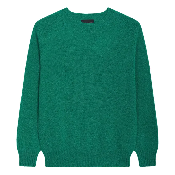 Nascita del maglione di lana Cool | Verde mélange- Immagine del prodotto n°0