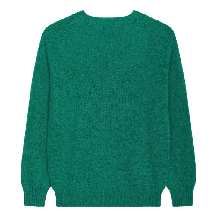 Nascita del maglione di lana Cool | Verde mélange- Immagine del prodotto n°1