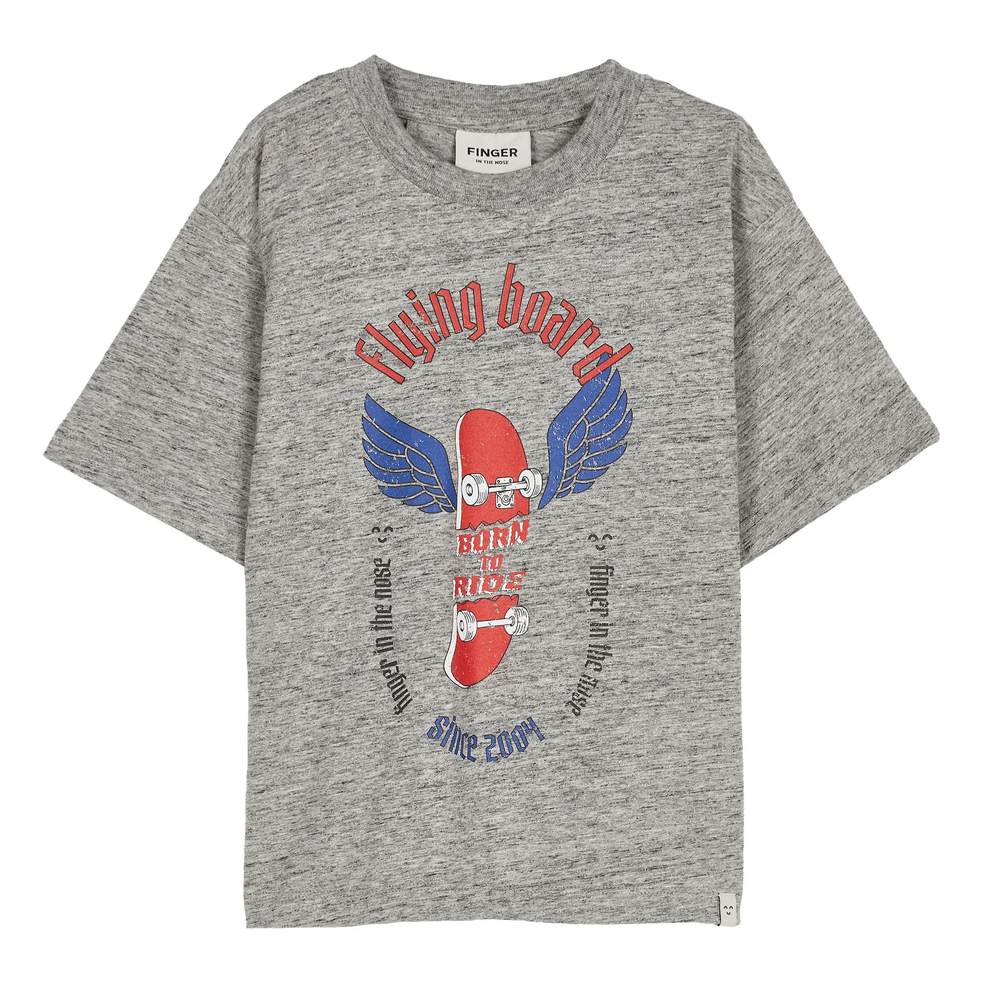 Finger In The Nose Grey King Skateboard T-Shirt