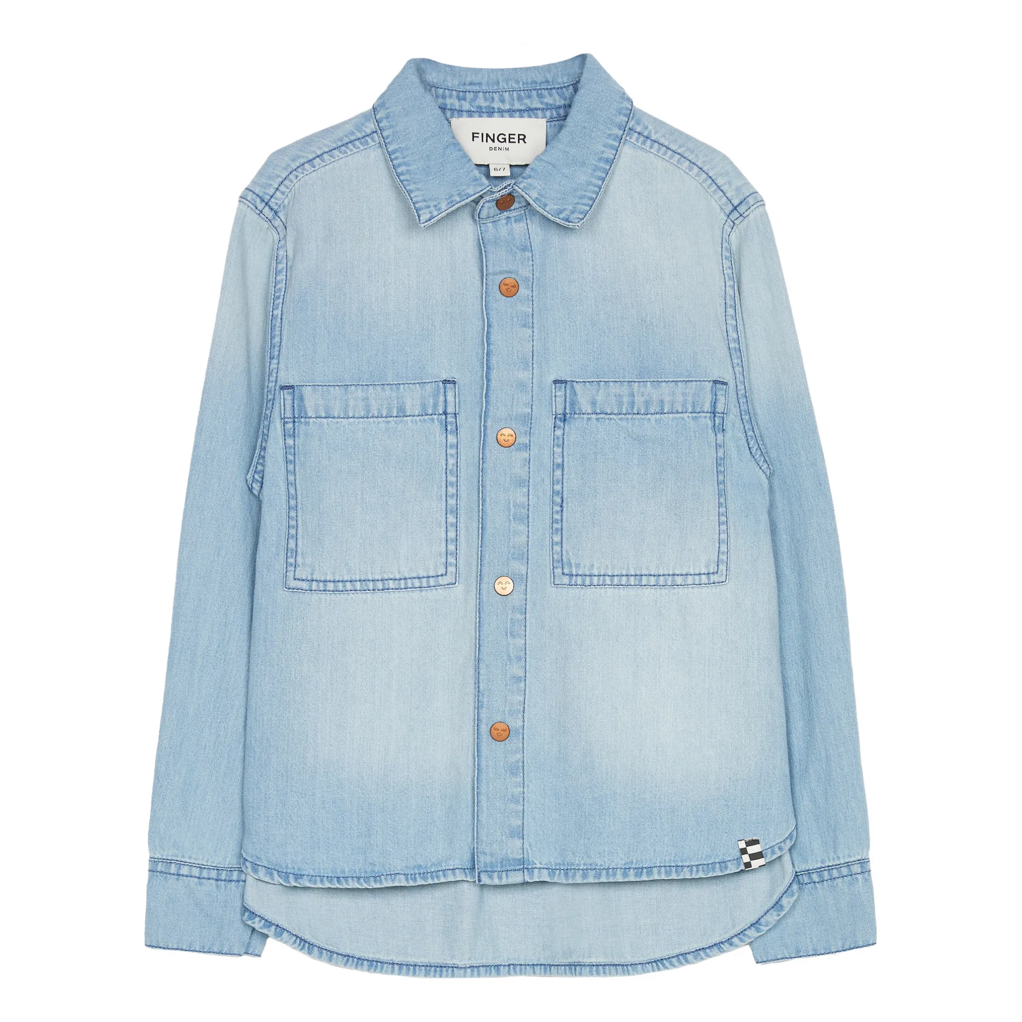 Finger In The Nose Denim Bleached Enara Shirt