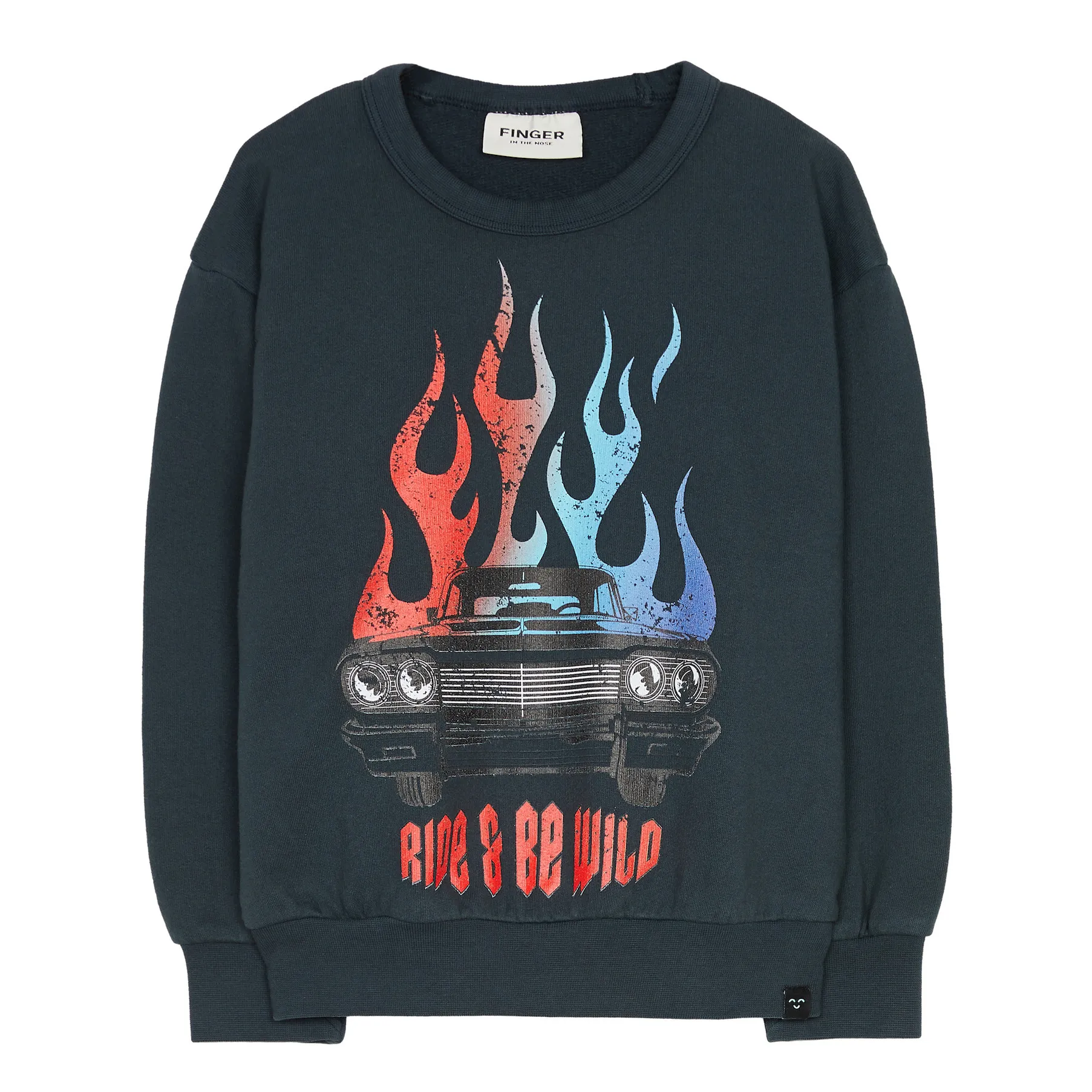 Finger In The Nose Black Blow Flame Sweatshirt