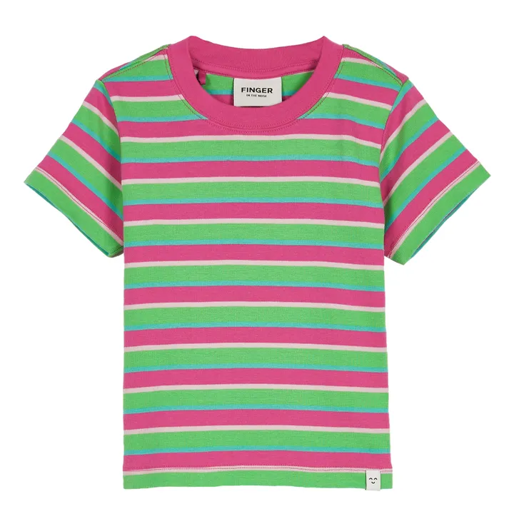 T-shirt Rayé Kelly | Rose- Image produit n°0