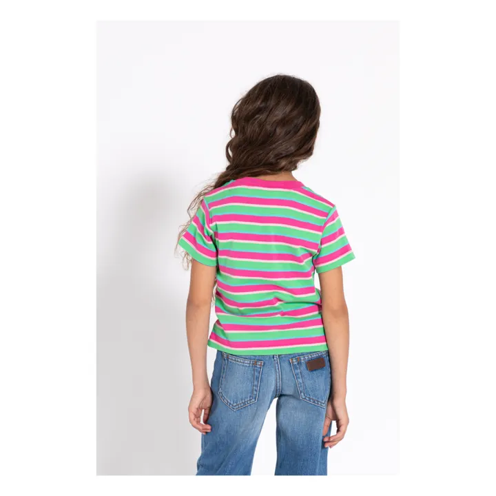 T-shirt Rayé Kelly | Rose- Image produit n°2