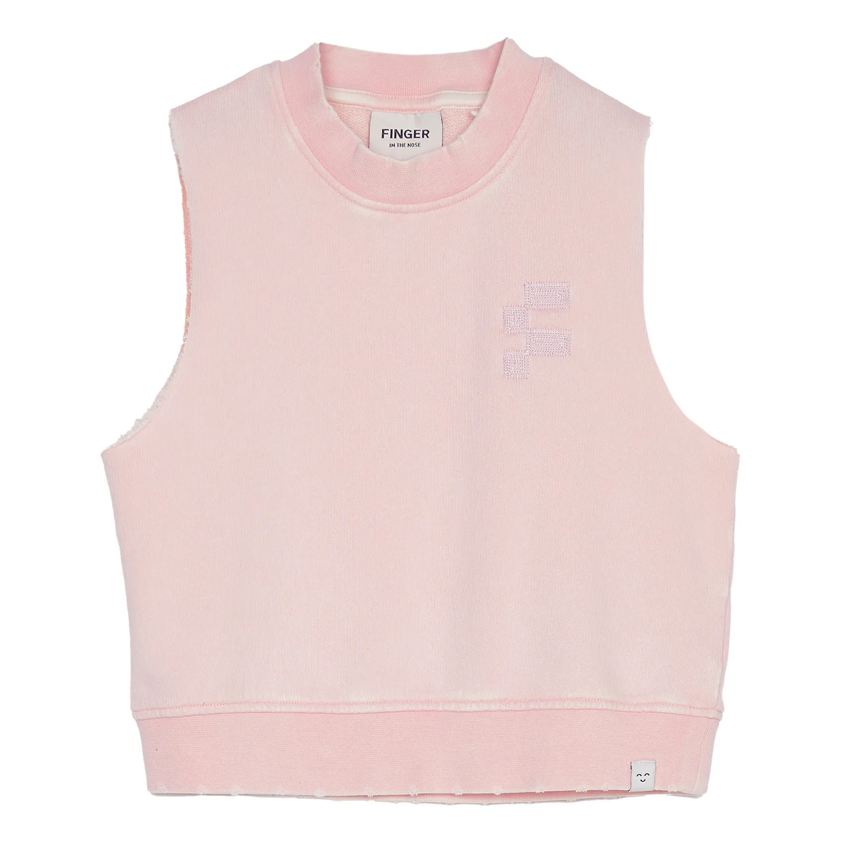 Finger In The Nose Powder Pink Clem Sleeveless Sweatshirt