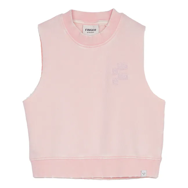 Clem Sleeveless Sweatshirt | Powder pink