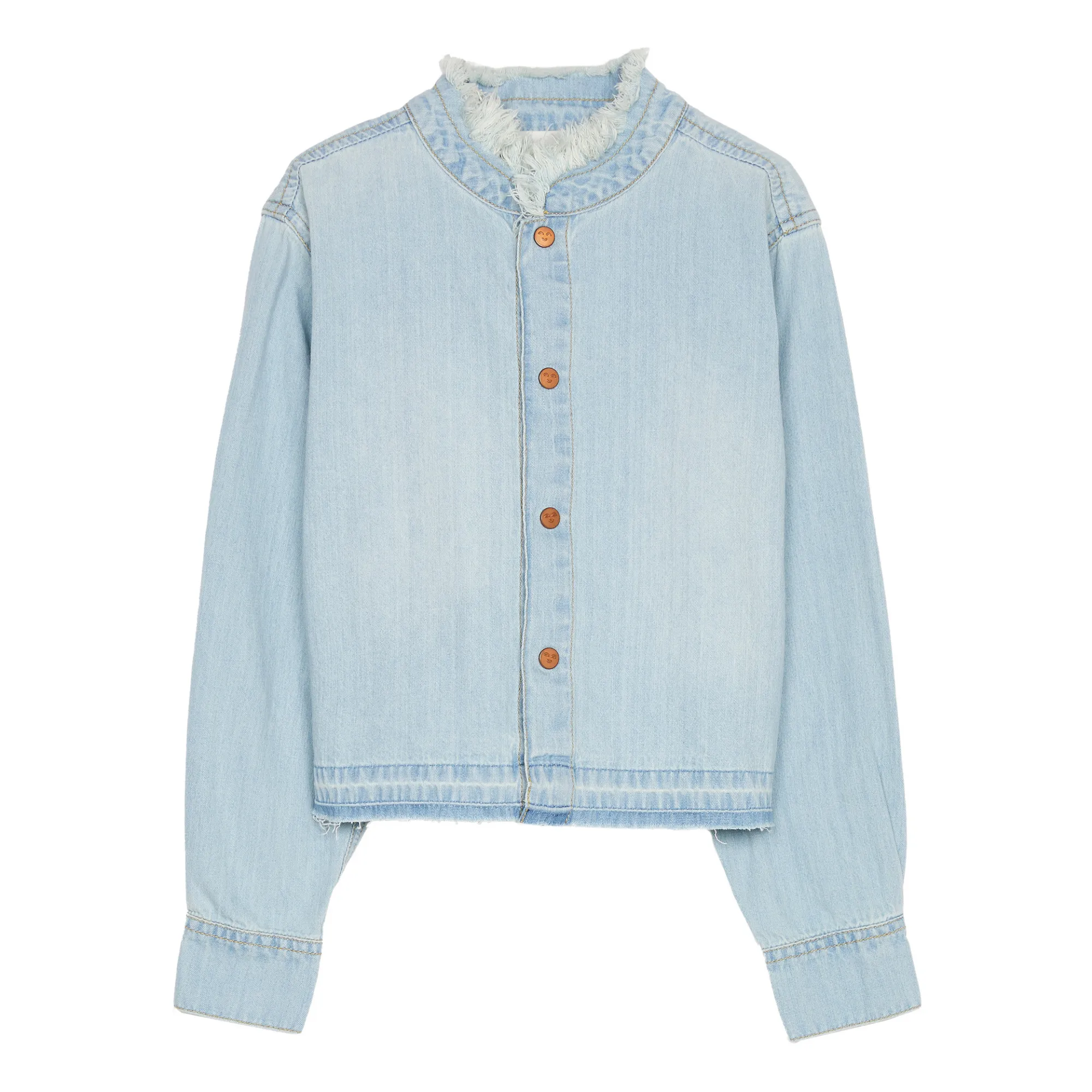 Finger In The Nose Denim Bleached Hena Shirt
