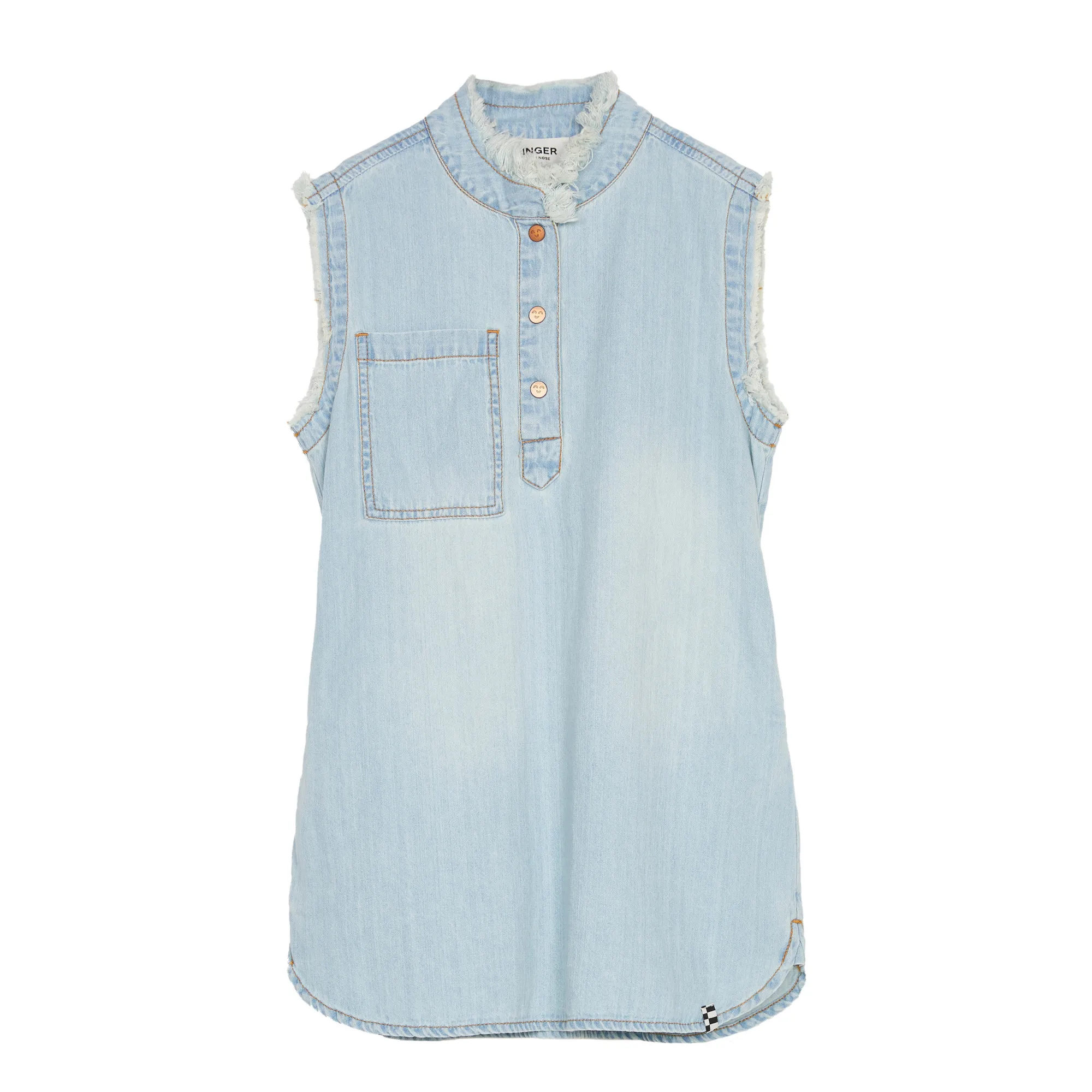 Finger In The Nose Denim Bleached Rosie Dress