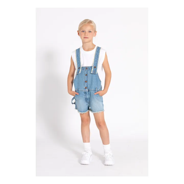 Combinaison Short Jude | Denim bleached- Image produit n°1