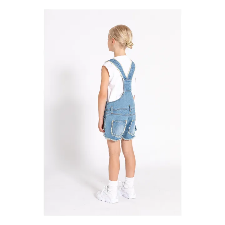 Combinaison Short Jude | Denim bleached- Image produit n°2