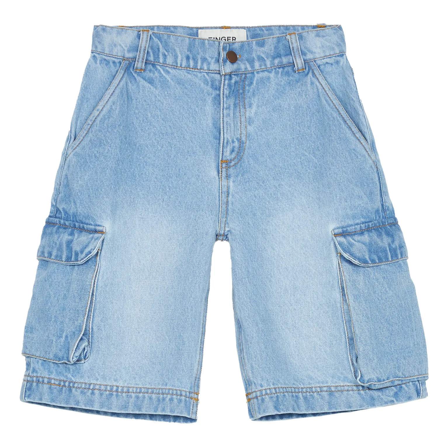Finger In The Nose Denim Bleached Cargo Cruiser Shorts