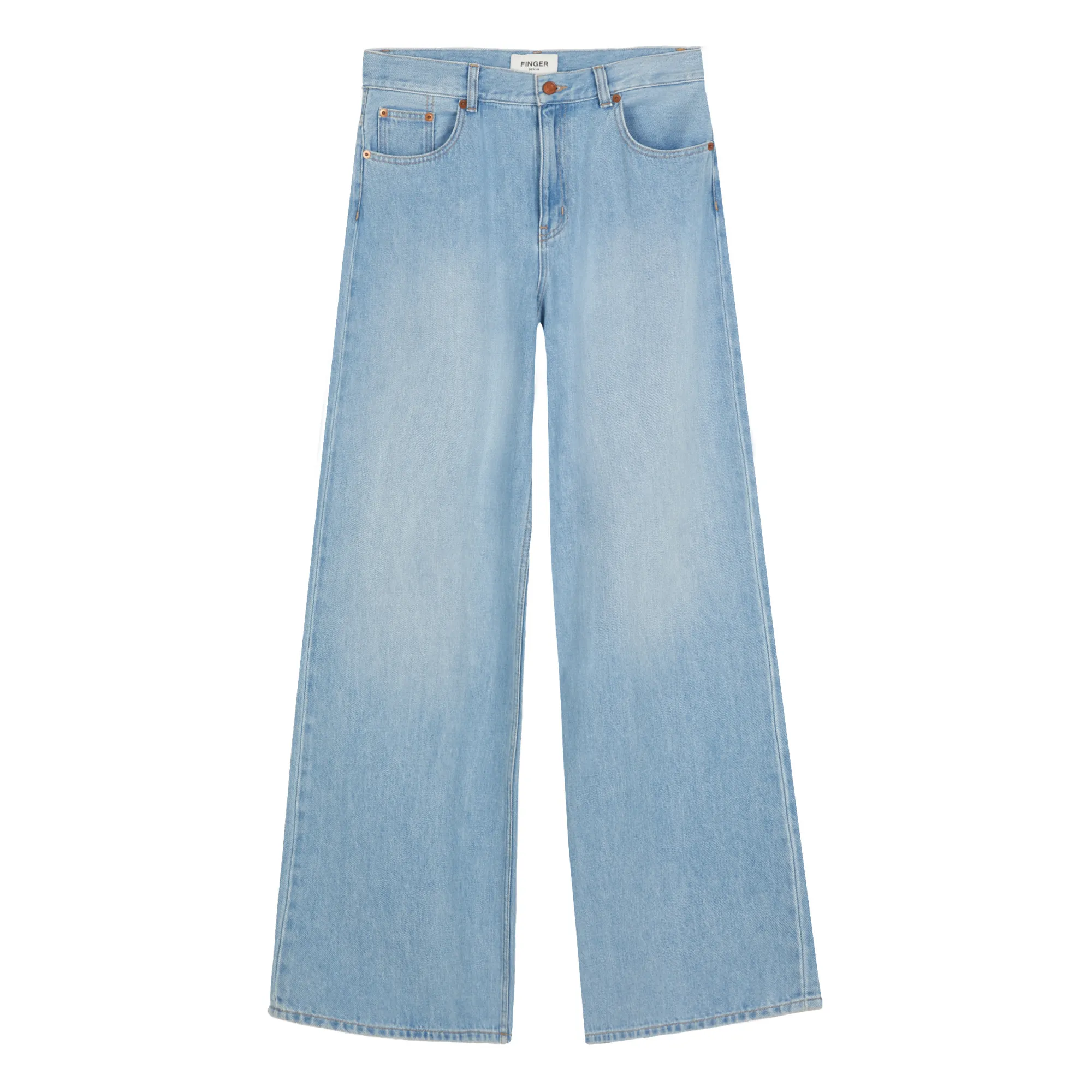 Finger In The Nose Denim Bleached April Wide Loose Jeans