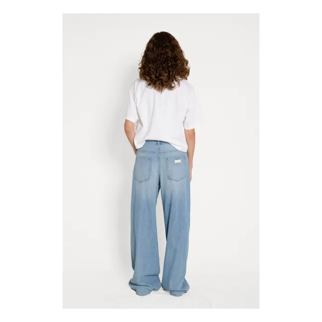 Jeans Wide Loose April | Denim Bleached