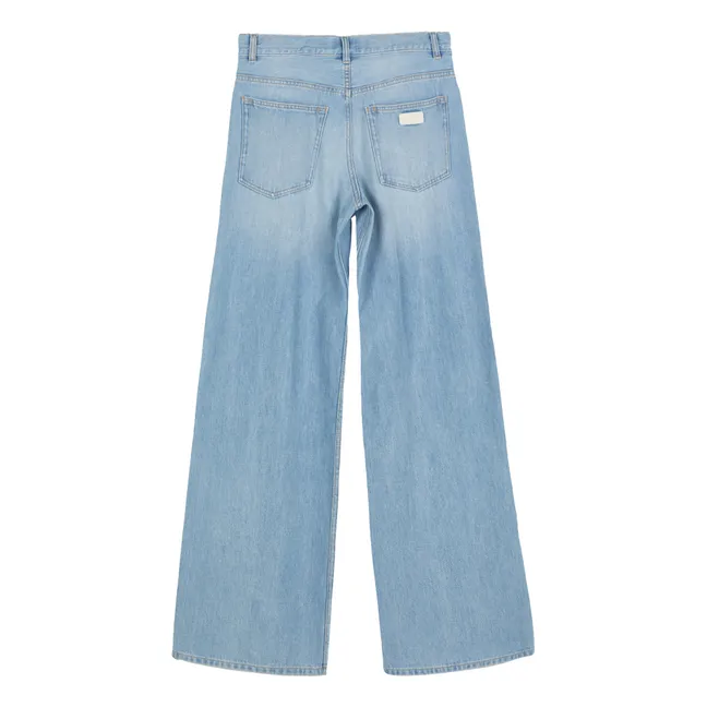 April Wide Loose Jeans | Denim bleached