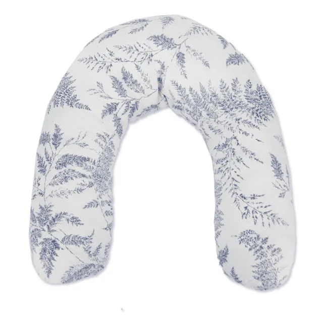 Coussin d'allaitement Feuillage | Bleu marine