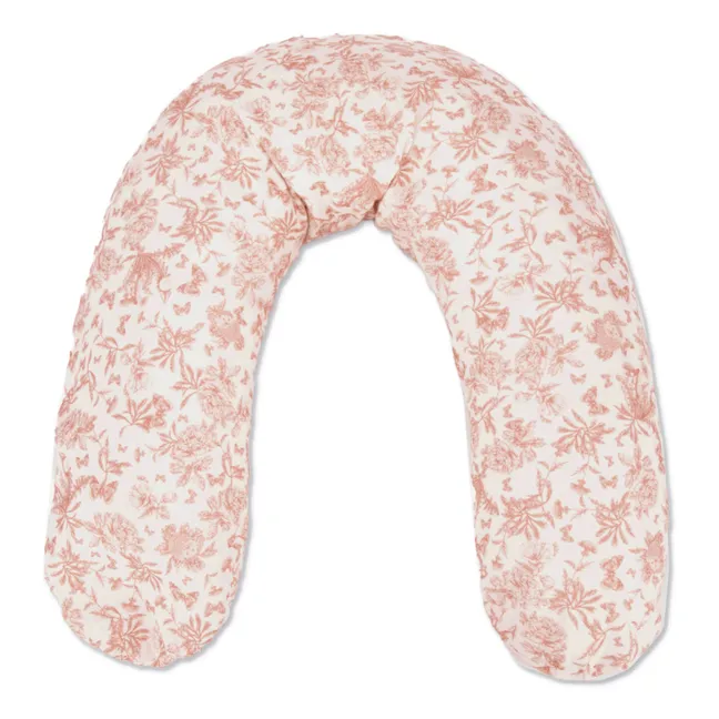 Coussin d'allaitement Toile de Jouy | Rose pêche