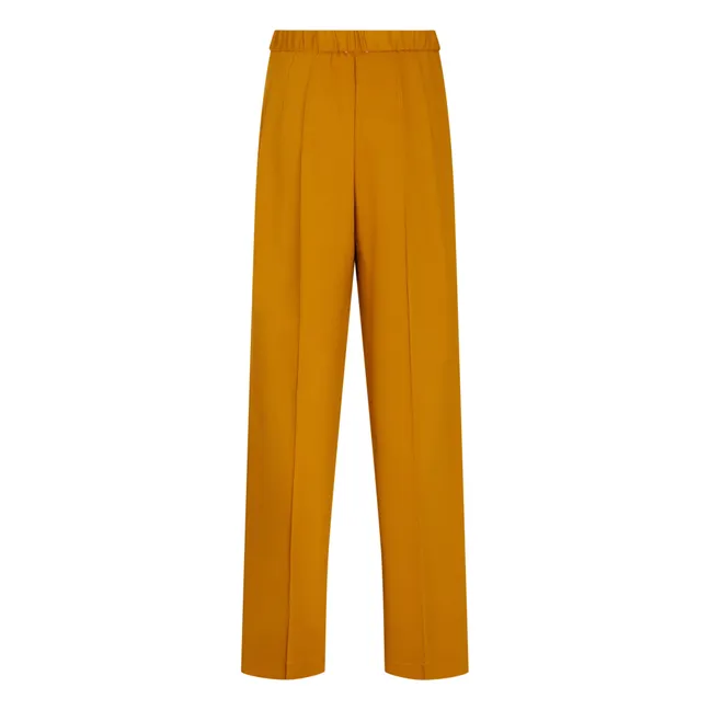 Pantalones de cintura alta | Marrón Dorado