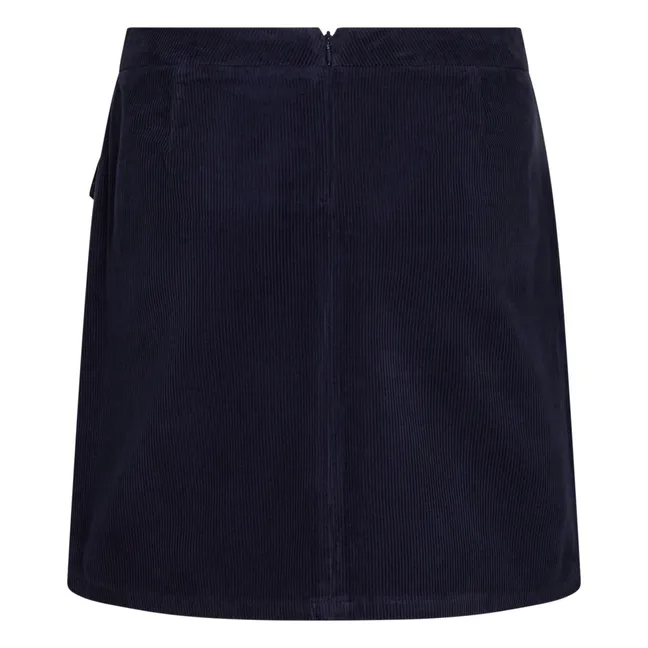 Rome Corduroy Skirt | Petrol blue