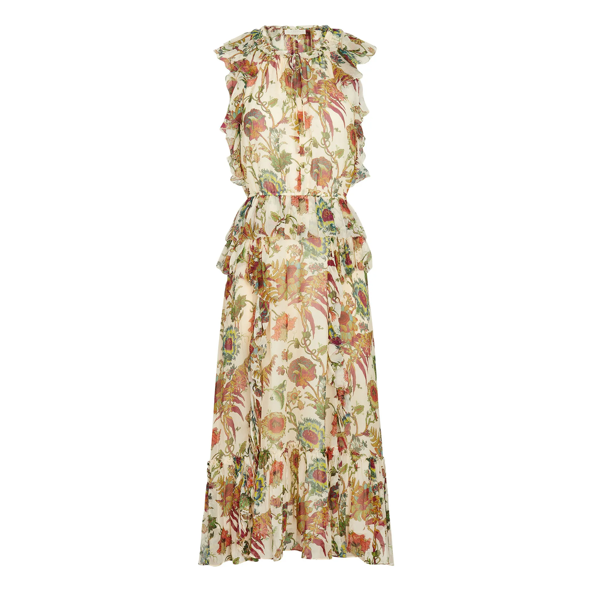 Ulla Johnson Ecru Adrienne Silk Dress