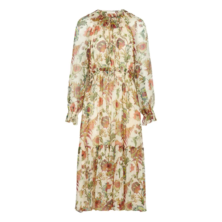 Robe Audette Soie | Ecru- Image produit n°0