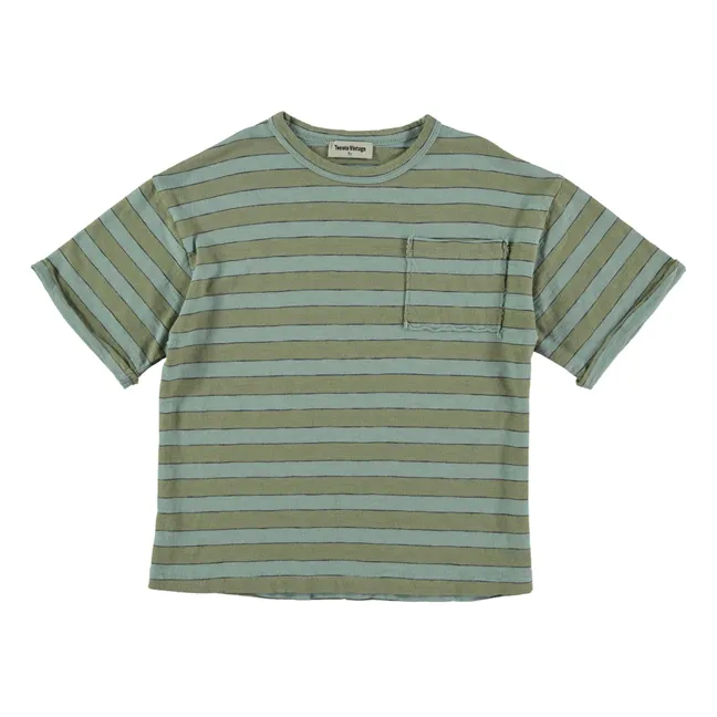 Oversize T-Shirt Marinière Organic Cotton | Green