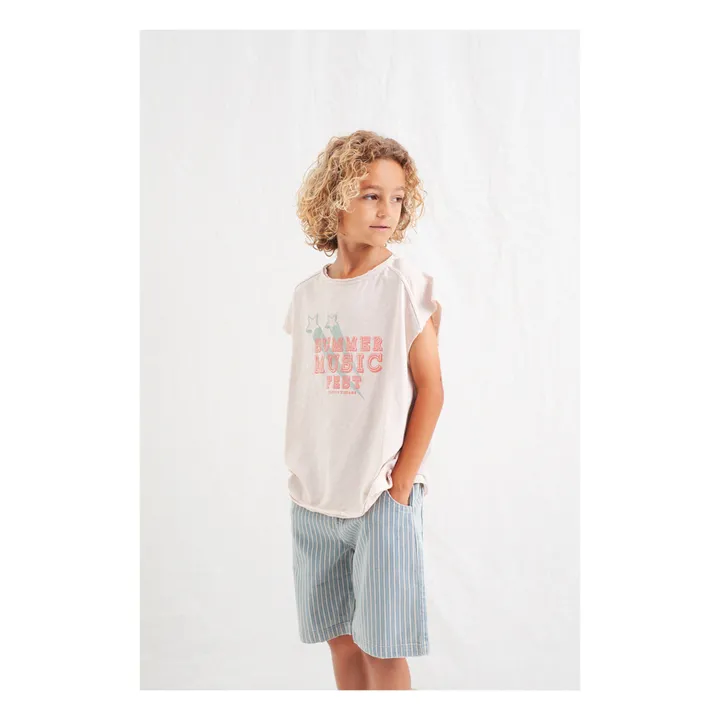 Camiseta sin mangas Summer Music Fest Algodón orgánico | Beige- Imagen del producto n°0