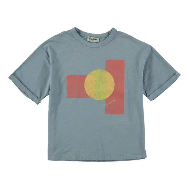 Sunshine Oversize T-Shirt aus Bio-Baumwolle | Blau
