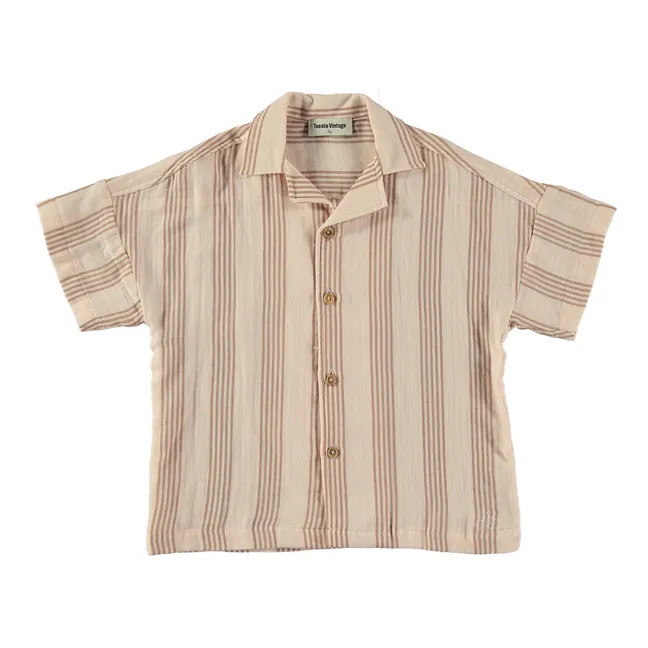 Oversize Stripe Shirt | Pink