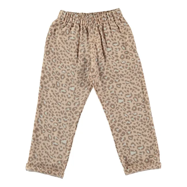 Leopard Pants | Pale pink