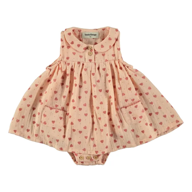 Baby Heart dress | Peach