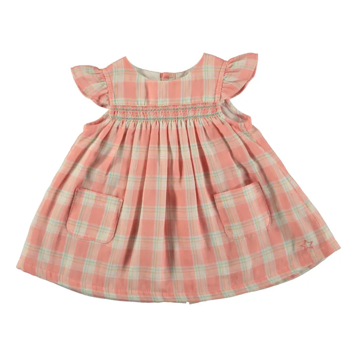 TOCOTO VINTAGE CHECKED DENIM ROMPER TOCOTO VINTAGE CHECKED DENIM ROMPER
