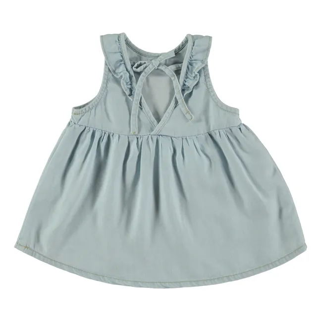 Baby Lyocell dress | Light blue