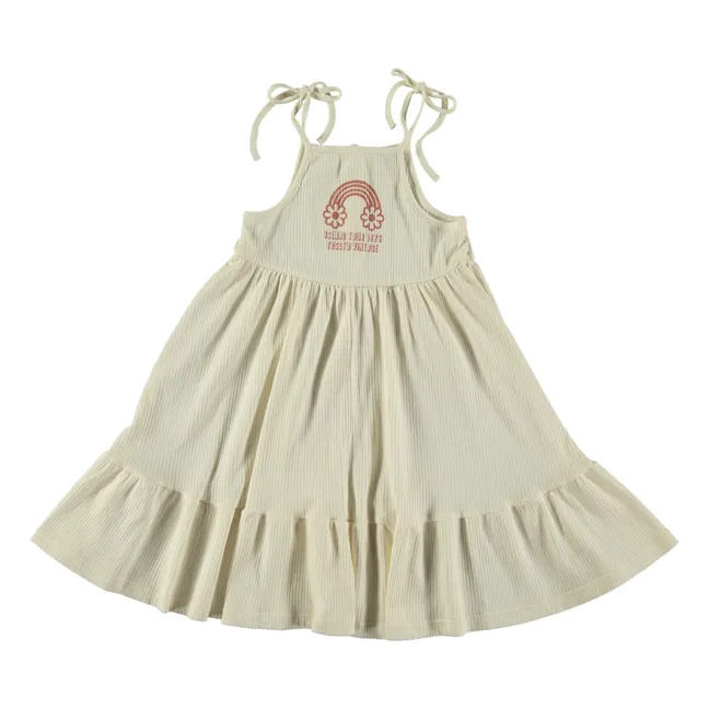 Robe Côtelée | Ecru
