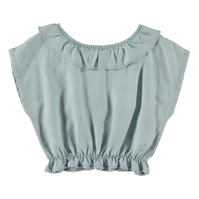 Lyocell blouse | Light blue