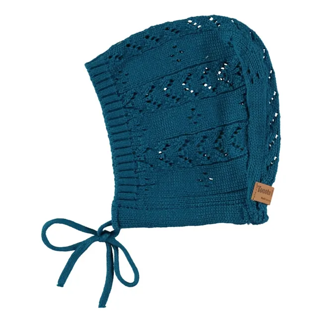 Organic Cotton Bonnet | Peacock blue