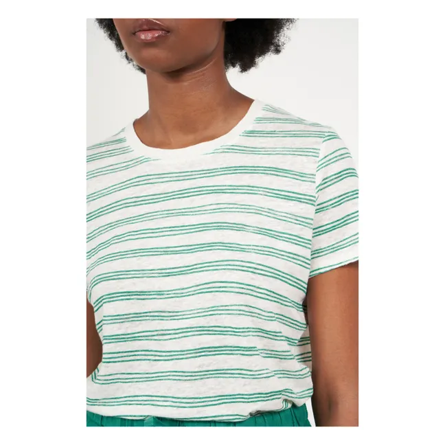 T-Shirt Temlane Leinen | Grün