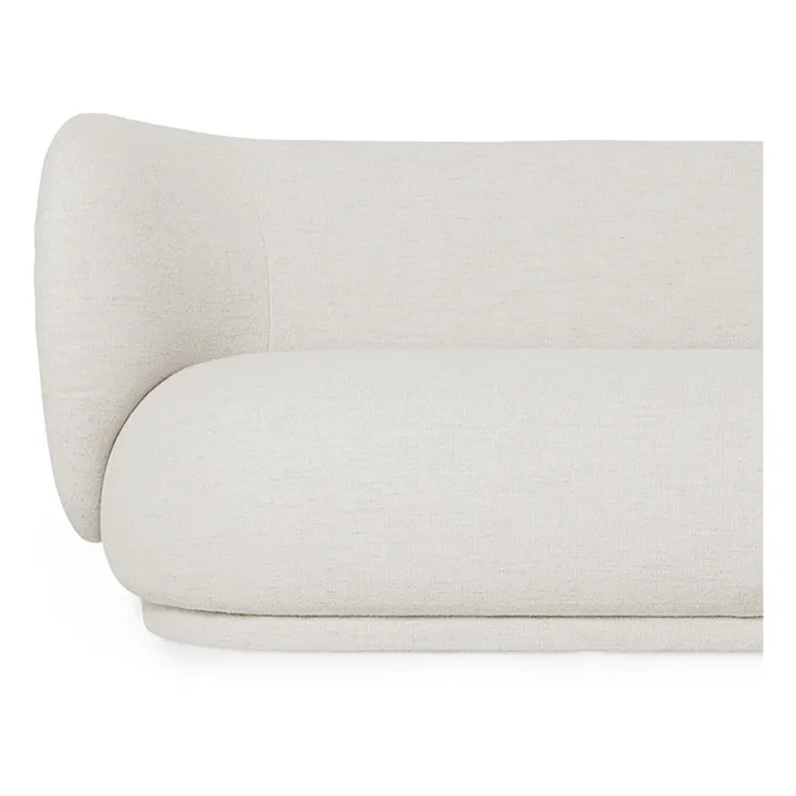 Canapé 3 places en tissu bouclé Rico | Crème- Image produit n°1