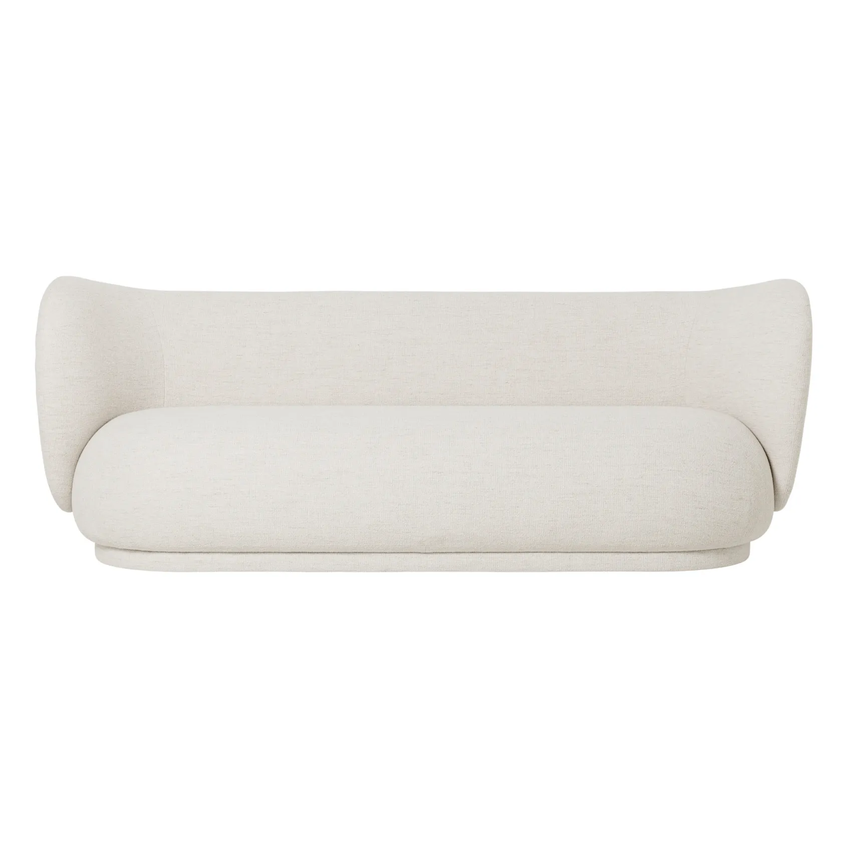 Ferm Living Cream Rico 3-Seater Sofa With Bouclé Upholstery
