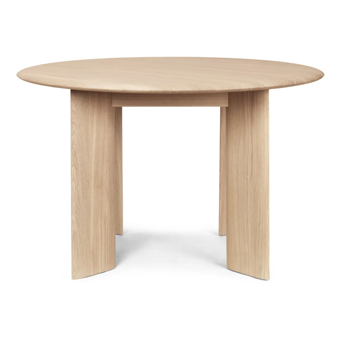 Ferm Living White Bevel Round Table - Fsc Wood
