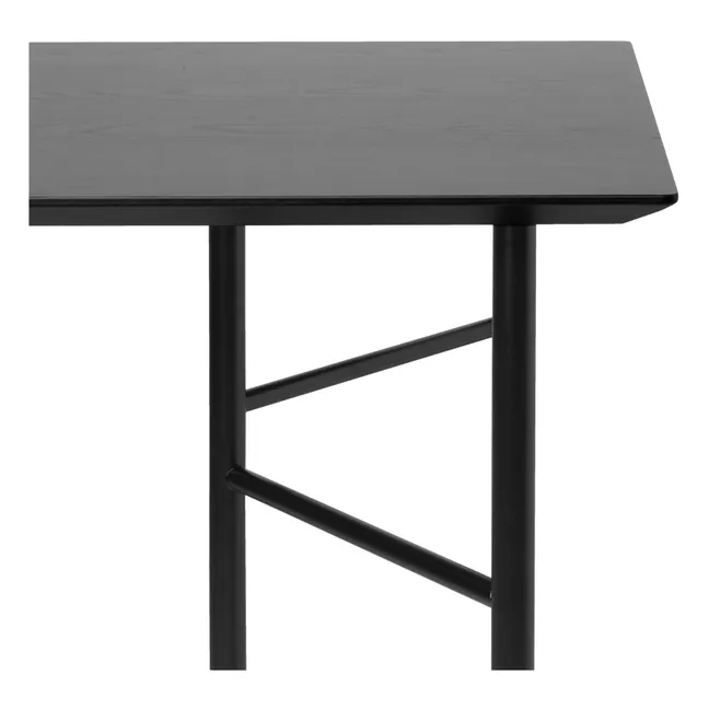 Table rectangulaire Mingle en bois FSC, pieds métal | Noir