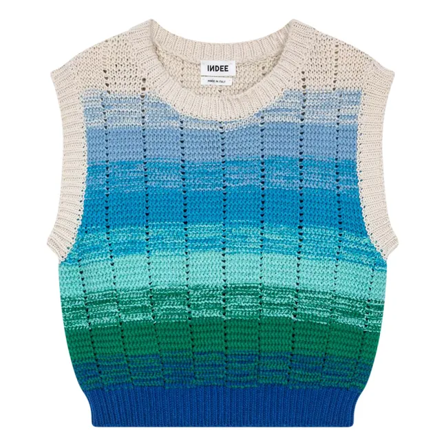 Packman Sleeveless Sweater | Green