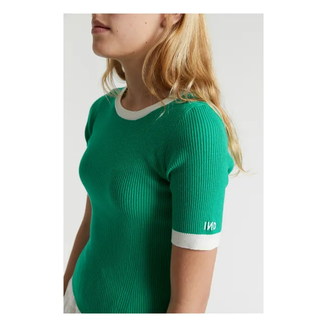 Camiseta acanalada Pekin | Verde
