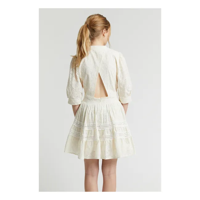 Robe Planet Broderie Anglaise  | Ecru