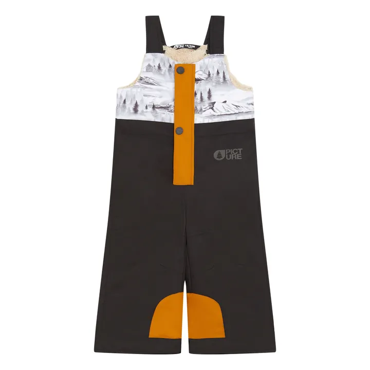Snowy Recycled Ski Dungarees | White- Product image n°0