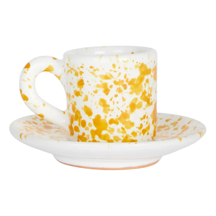 Tasse et sous-tasse Point | Jaune- Image produit n°0